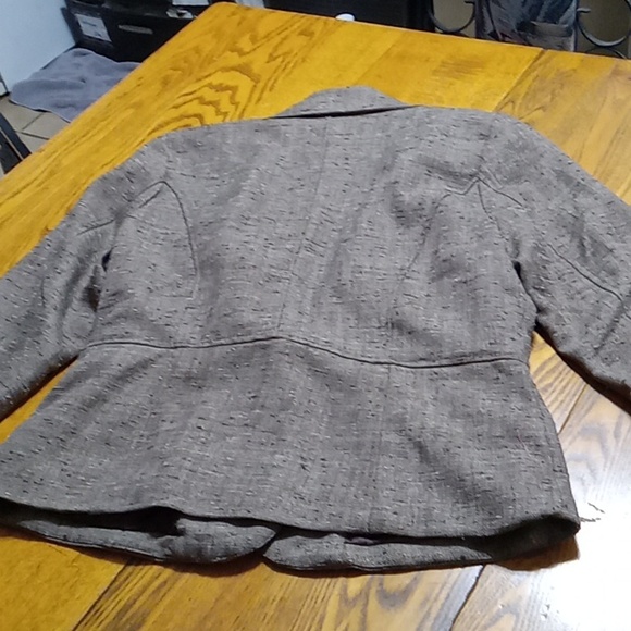 COLDWATER CREEK Womens 12 Blazer BROWN Casual Jacket Work Business PREOWNED - Picture 3 of 11